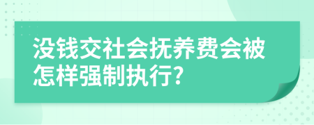 没钱交社会抚养费会被怎样强制执行?