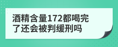 酒精含量172都喝完了还会被判缓刑吗