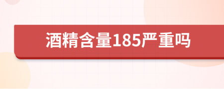 酒精含量185严重吗