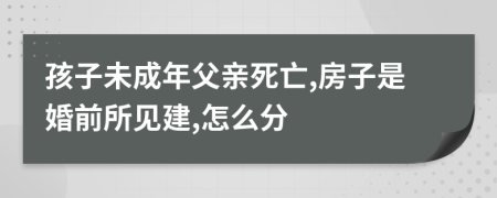 孩子未成年父亲死亡,房子是婚前所见建,怎么分