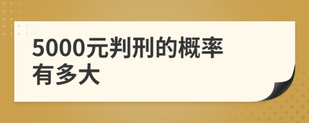 5000元判刑的概率有多大