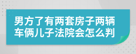 男方了有两套房子两辆车俩儿子法院会怎么判