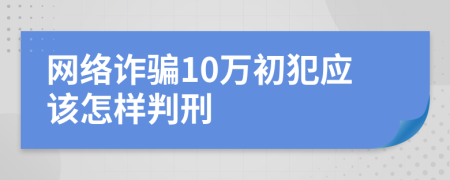 网络诈骗10万初犯应该怎样判刑