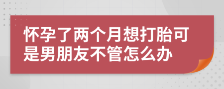 怀孕了两个月想打胎可是男朋友不管怎么办