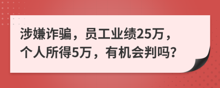 涉嫌诈骗，员工业绩25万，个人所得5万，有机会判吗？