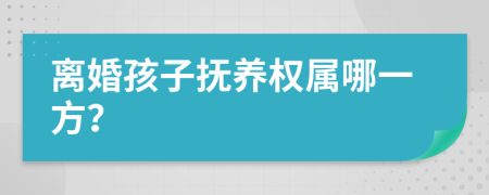 离婚孩子抚养权属哪一方？