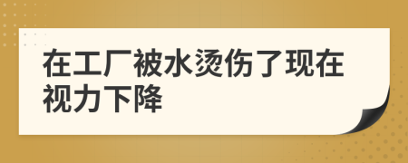 在工厂被水烫伤了现在视力下降