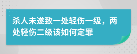 杀人未遂致一处轻伤一级，两处轻伤二级该如何定罪