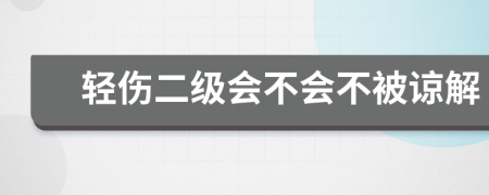 轻伤二级会不会不被谅解