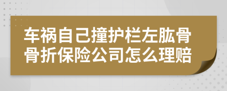 车祸自己撞护栏左肱骨骨折保险公司怎么理赔