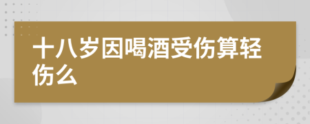 十八岁因喝酒受伤算轻伤么