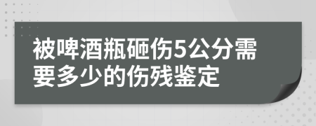 被啤酒瓶砸伤5公分需要多少的伤残鉴定