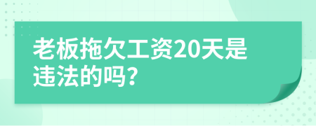 老板拖欠工资20天是违法的吗？