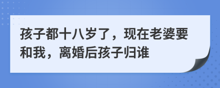 孩子都十八岁了，现在老婆要和我，离婚后孩子归谁