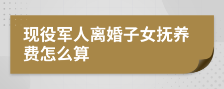 现役军人离婚子女抚养费怎么算