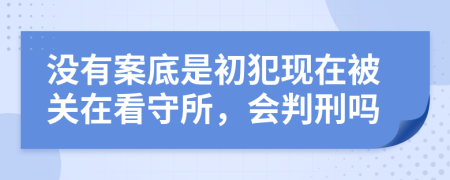 没有案底是初犯现在被关在看守所，会判刑吗