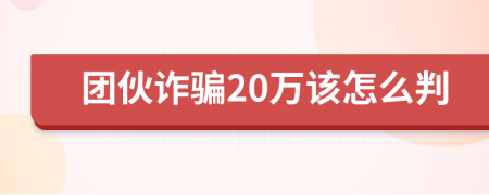 团伙诈骗20万该怎么判