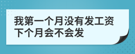 我第一个月没有发工资下个月会不会发