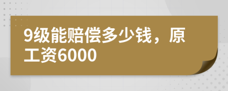 9级能赔偿多少钱，原工资6000