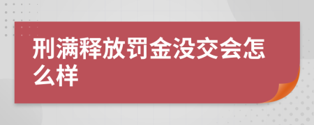 刑满释放罚金没交会怎么样