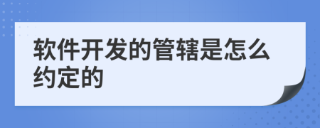 软件开发的管辖是怎么约定的