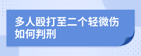 多人殴打至二个轻微伤如何判刑