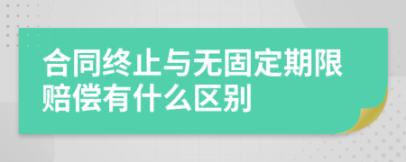 合同终止与无固定期限赔偿有什么区别