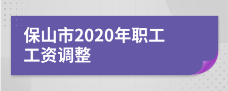 保山市2020年职工工资调整