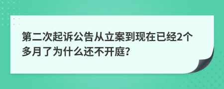 第二次起诉公告从立案到现在已经2个多月了为什么还不开庭？