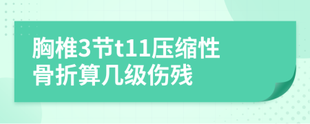 胸椎3节t11压缩性骨折算几级伤残