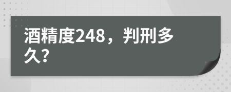 酒精度248，判刑多久？