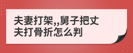夫妻打架,,舅子把丈夫打骨折怎么判