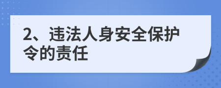 2、违法人身安全保护令的责任