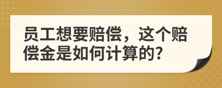 员工想要赔偿，这个赔偿金是如何计算的?