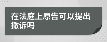 在法庭上原告可以提出撤诉吗