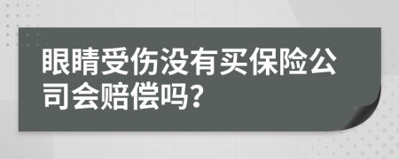眼睛受伤没有买保险公司会赔偿吗？