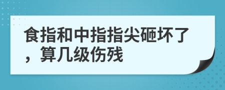 食指和中指指尖砸坏了，算几级伤残