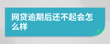 网贷逾期后还不起会怎么样