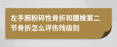 左手腕粉碎性骨折和腰椎第二节骨折怎么评伤残级别