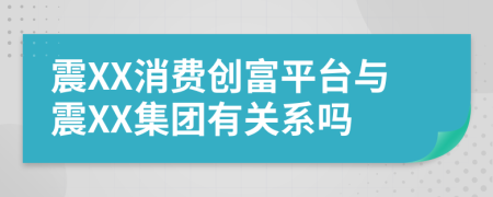 震XX消费创富平台与震XX集团有关系吗