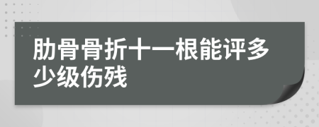 肋骨骨折十一根能评多少级伤残