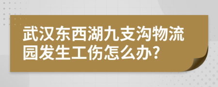 武汉东西湖九支沟物流园发生工伤怎么办?