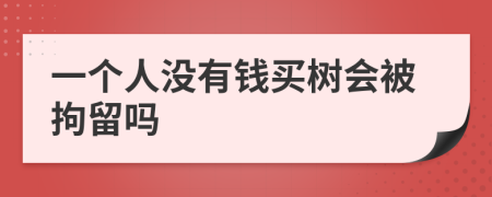 一个人没有钱买树会被拘留吗