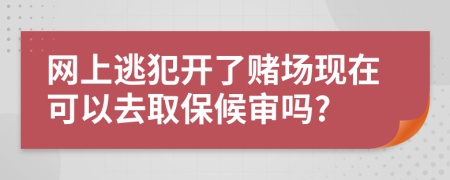 网上逃犯开了赌场现在可以去取保候审吗?