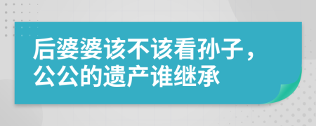 后婆婆该不该看孙子，公公的遗产谁继承