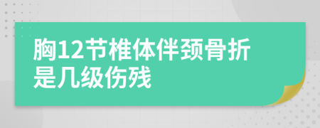 胸12节椎体伴颈骨折是几级伤残