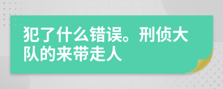 犯了什么错误。刑侦大队的来带走人