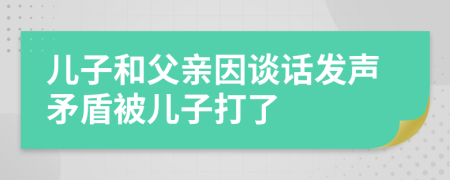 儿子和父亲因谈话发声矛盾被儿子打了