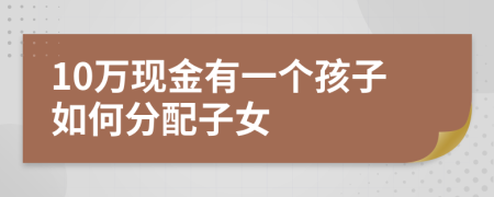 10万现金有一个孩子如何分配子女