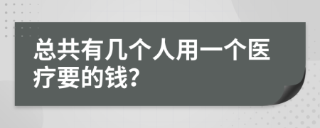 总共有几个人用一个医疗要的钱？